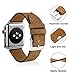 BMBMPT Sport Loop Band 38mm 42mm Genuine Leather iWatch Band Replacement Strap with Stainless Metal Clasp for iWatch Series 3 Series 2 Series 1 (Brown, 42 mm)