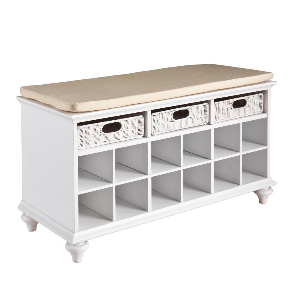 Southern Enterprises Chelmsford Entryway Bench, White Amazon.ca Home & Kitchen