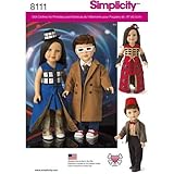Simplicity 8111 Time Travel Doctor Costume for 18'' Dolls, 4 Pieces
