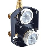 R22000 Universal Rough-In Valve with Integrated Diverter – Brass Body, Custom Shower Integrated Diverter Rough Valve Kit – 3-Way or 6-Way Setting, Pressure Balance, Trim Kit Compatible