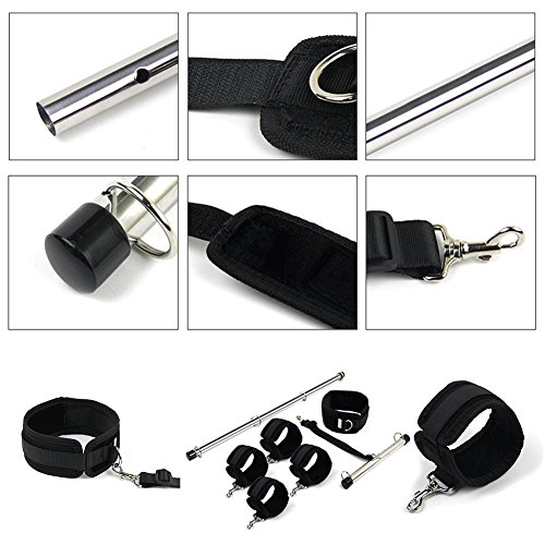 Moonight Spreader Bar Position Master Thigh Spreader Adjustable Cuffs Restraint Sports Training aid Tools for Legs for Couple Life (Spreader Bar)