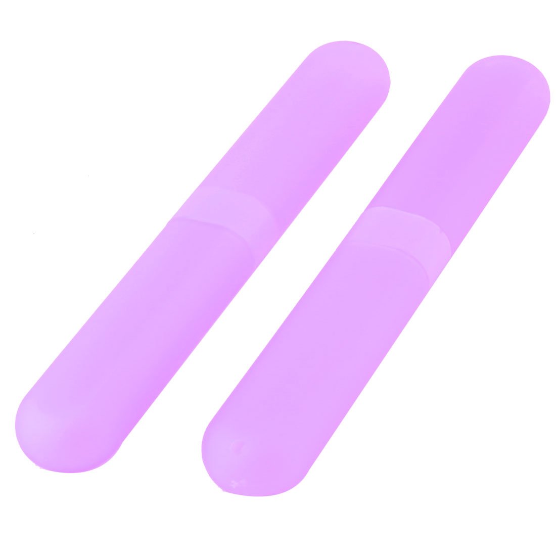 sourcing map Plastic Home Travel Toothbrush Toothpaste Storage Holder Container Case Box 2pcs Fuchsia