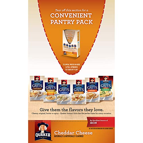 Quaker Instant Grits, Cheddar Cheese Flavor, 12 Packets Pricepulse