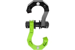 SQUDYO D Ring Split Shackle, Replacement Part for Towing Winch on Truck ATV UTV, Black Green