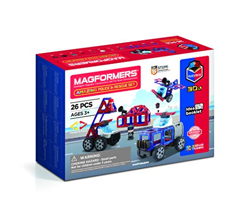 Magformers 717001 Costruzioni magnetiche, Colore Red, Blue, Black