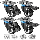 TICONN 2'' Swivel Caster Wheels Set of 4, with 4