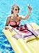 Kenley Beer Pong Pool Float - Inflatable Floating Table with Cooler and Holes - Swimming Pool Party Drinking Games for Adults - Giant Lounge Bar Raft Set