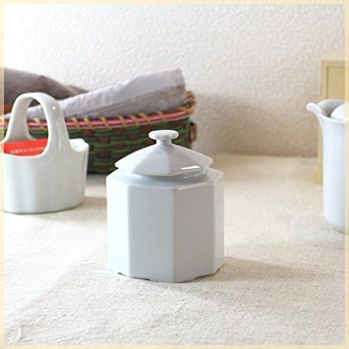 Amazon 八角 シュガーケース キャニスター 砂糖入れ 調味料入れ スパイス シュガー 角砂糖 小物入れ 白い食器 洋食器 国産 瀬戸焼 シュガーポット ミルクピッチャー オンライン通販