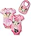 Disney Baby Girls' Minnie Mouse Three-Piece Set, Orchid Pink, 0-3 Months
