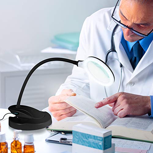 image for Brightech - Lightview LED Magnifying Lamp with USB Charging Port - Lig