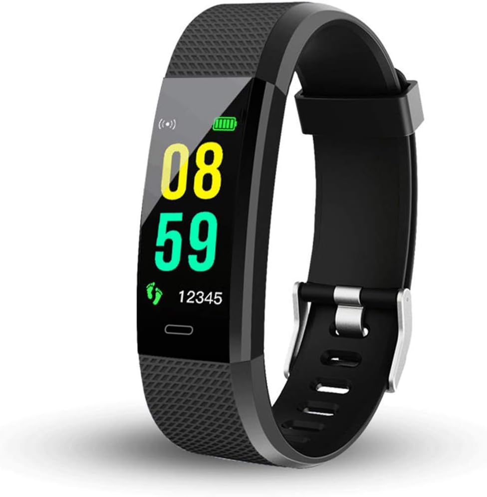Zappos ID115 Plus Bluetooth Fitness Smart Band Watch OLED Touch Screen Activity Tracker with Heart Rate Sensor Waterproof Body Functions Like Steps/Calorie Counter, Blood Pressure