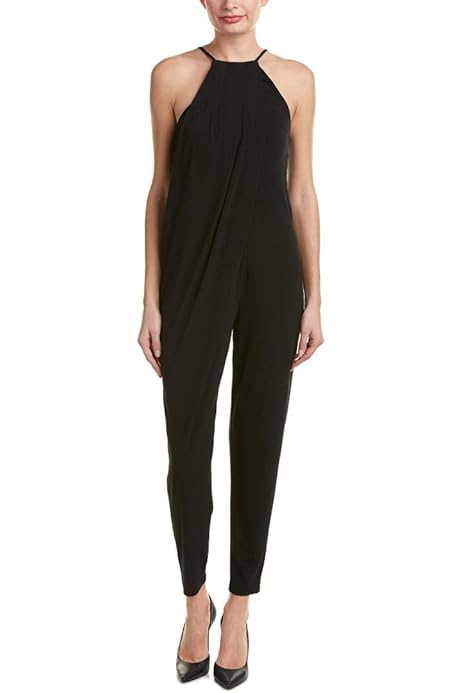 cross front halter jumpsuit