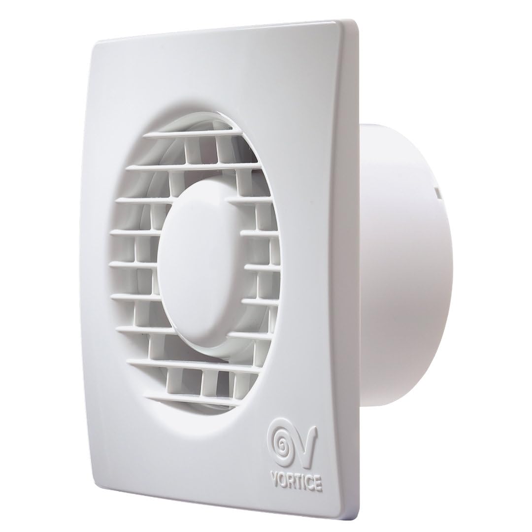 Vortice 11124 'Punto Filo' MF 120/5" Axial Utility Room Extractor Fan with Integral Back Draught Shutter (for use with 5"/125mm duct)