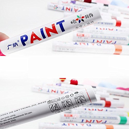 image for Glumes Permanent Paint pens for Car, Tyre Tire,Tread Rubber, Metal Acc