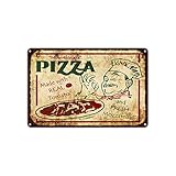 Now That's A Pizza Made With Real Tomato And Fresh Mozzarella Vintage Retro Metal Wall Decor Art Shop Man Cave Bar Aluminum 8