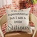 Fjfz The Office Décor TV Show Funny Decoration I'm not Superstitious But I am a Little Stitious, Michael Scott Sign Cotton Linen Home Decorative Throw Pillow Case Cushion Cover for Sofa Couch 18