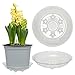 Ashbrook Outdoors Plastic Plant Saucers - 6 Inch | 20 Pack - Clear Vinyl Planter Trays