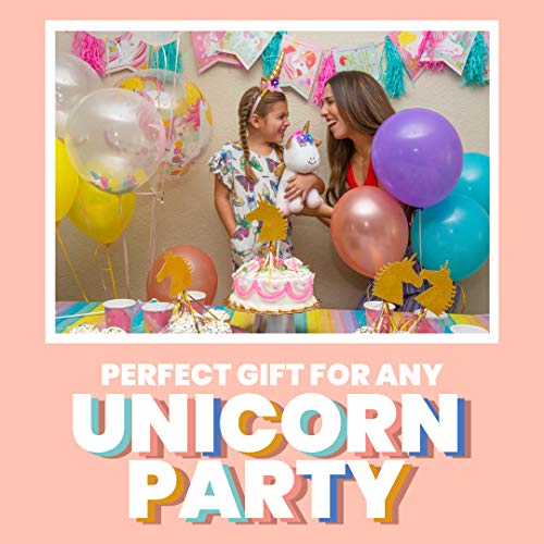 Light Autumn Unicorn Gifts - Unicorn Stuffed Animal - Unicorn Toys for Girls Any Year Old - Bonus Headband and Stickers with Plush Stuffed UnicornToy - Perfect for Any Gift or Party!