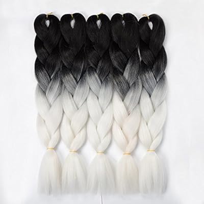 Vckovcko Kanekalon Braiding Hair Jumbo Braids Two Tone Ombre Color
