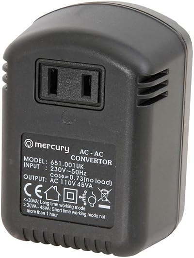 Mercury Stepdown Voltage Converter 230V to 110V 45W BS1363
