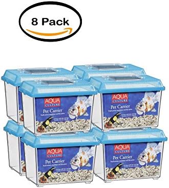 PACK OF 8 - Aqua Culture Pet Carrier for Small Animals/Amphibians & Fish