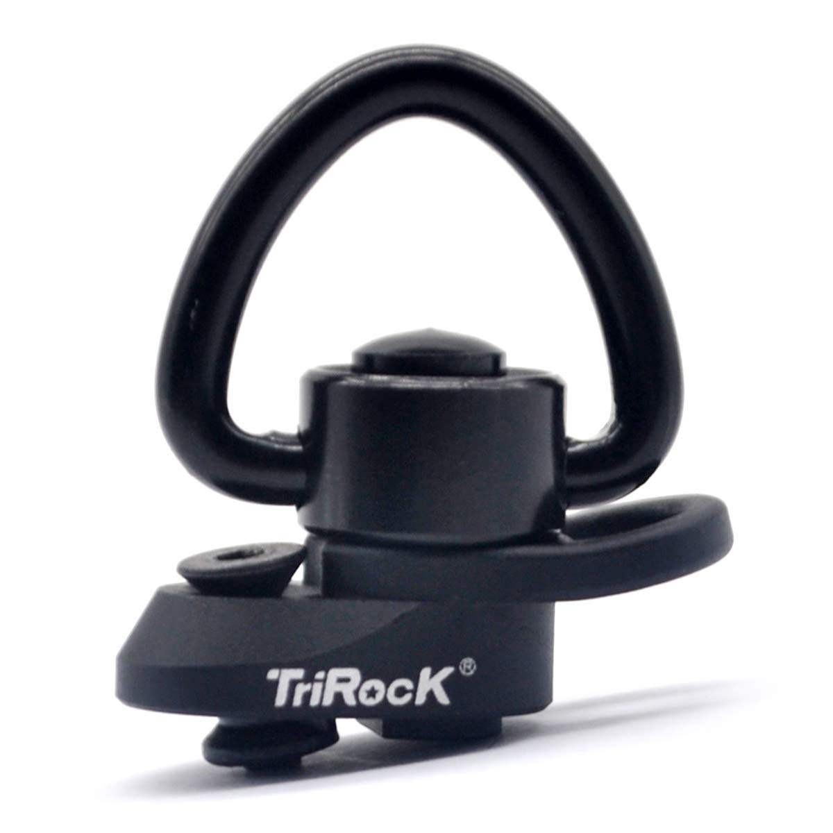 TRIROCK Keymod Sling Swivel Heart-Shape Loop with Push Button Black QD Base & Sling Mount with a Hole for Snap Clip Hook Spring