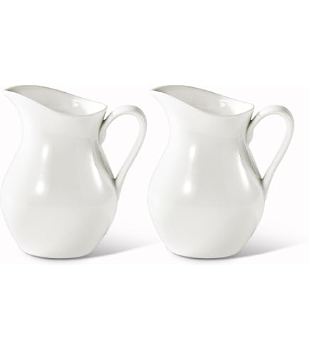 Lot De 6 Petits Pots à Crème En Céramique - Verseur Pour Lait, Sauce - Pour Café, Thé, Maison - 4.8 X 4.3 Cm