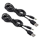 Onite 2pcs of USB to DC 4.0x1.7mm Barrel Jack Power Cable Charger Cord for PSP 3000 2000 1000, Tablet, Cellphone, Laptop, Netbook, Electronics (6.6ft/2m)