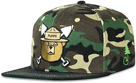Grassroots California Puffy The Bear Camo Snapback