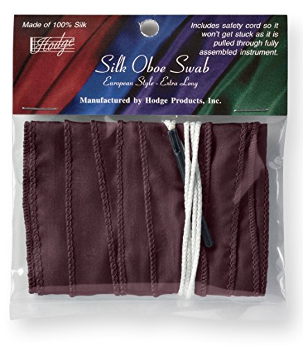 image for Hodge Silk Long Oboe Swab - Burgundy