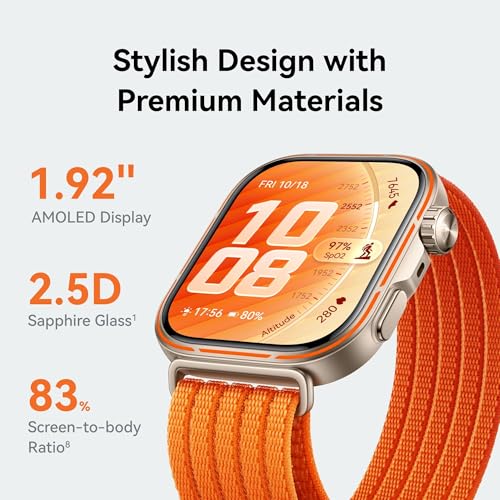 HUAWEI Watch FIT 5 Pro Smartwatch, 1.92" FullView Display, up to 10-Day Battery Life, Outdoor Experience, Mini Work-Out, Health Management, Sleep & Heart Monitor, NFC, iOS & Android, Orange