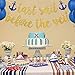 Last Sail Before The Veil Gold Glitter Banner for Nautical Sailor Theme Bachelorette Party Anchor Cruise Banner Decorations