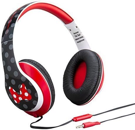 Minnie Mouse Over-The-Ear Headphones With Built in Microphone Allows Calls To Be Received When Listening On A Smartphone