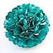 Furuix Big Size White Teal Grey Gold 10inch 8inch Tissue Paper Pom Pom Paper Lanterns Mixed Package for Teal Themed Party Wedding, Bridal Shower Decor Teal Blue Baby Shower Teal Wedding Decoration