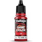 Vallejo - Game Color Ink | Red 18 ml. (0.60 fl.oz.) | Generate Shading and Wash Effects | Satin Finish
