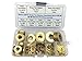 HVAZI 225PCS Brass Flat Washers Assortment Kit,for M3 M4 M5 M6 M8 M10 M12 M14 Screws/Bolt