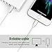 iPhone Cable,AOFU Lightning Cable 4Packs 3FT 6FT 6FT 10FT to USB Syncing and Charging Cable Data Nylon Braided Cord Charger for iPhone 7/7 Plus/6/6 Plus/6s/6s Plus/5/5s/5c/SE and more (Silver&White)