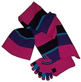 N'Ice Caps Kids 3-6 Years Striped Beanie/Scarf/Magic Glove Knitted Set