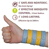 5 Mosquito Bug Insect Repellent Bracelets - Family Pack - DEET Free Wristbands Pest Control Repeller No Spray Best All Natural Plant Oils Repelling Product - 5 Ziploc Color Packs