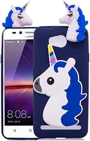 EKINHUI For Huawei Y3 II Unicorn Pattern TPU Protective Case Back Cover with 3D Doll Decor (Size : Haw0042nv)