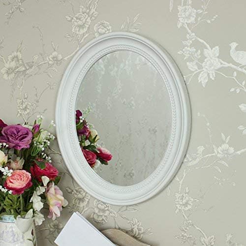 Oval Mirror White