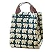 Mziart Cute Reusable Cotton Lunch Bag Insulated Lunch Tote Soft Bento Cooler Bag (Polar Bear)