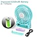 OPOLAR Portable Travel Battery Operated Fan with 4-15 Hours Battery Life, Rechargeable 3 Speeds Handheld Mini Fan with Powerful Airflow for Camp and Outdoor Events, USB Powered, Quiet, for Hot Flashes