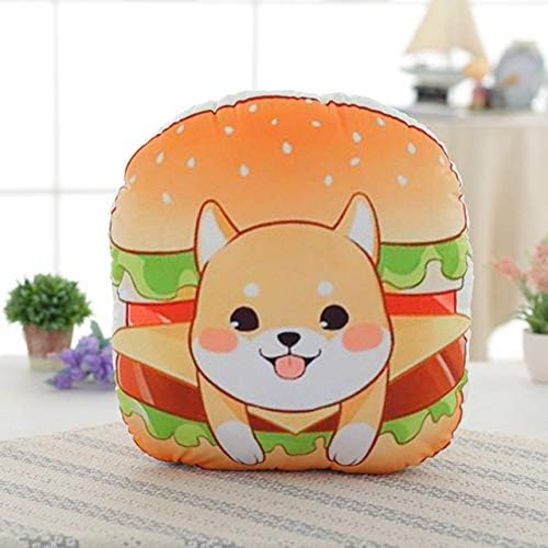 hamburger dog pillow