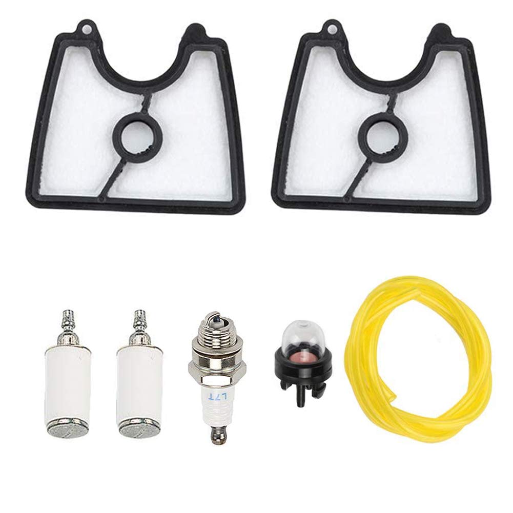 Carkio Air Filter Fuel Filter Line Primer Bulb Spark Plug Compatible with Husqvarna 125B 125BX 125BVX 28CC 170 MPH Leaf Blower