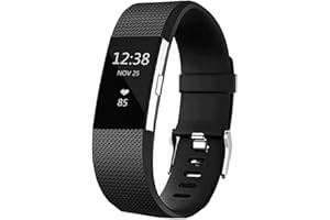 YUUOL Replacement Bands for Fitbit Charge 2, Silicone Adjustable Classic Bands for Fitbit Charge 2,Women Men