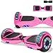 DOC Electric Hoverboard Self-Balancing Hoover Board with Built in Speaker LED Lights Wheels UL2272 Certified (Chrome Pink)