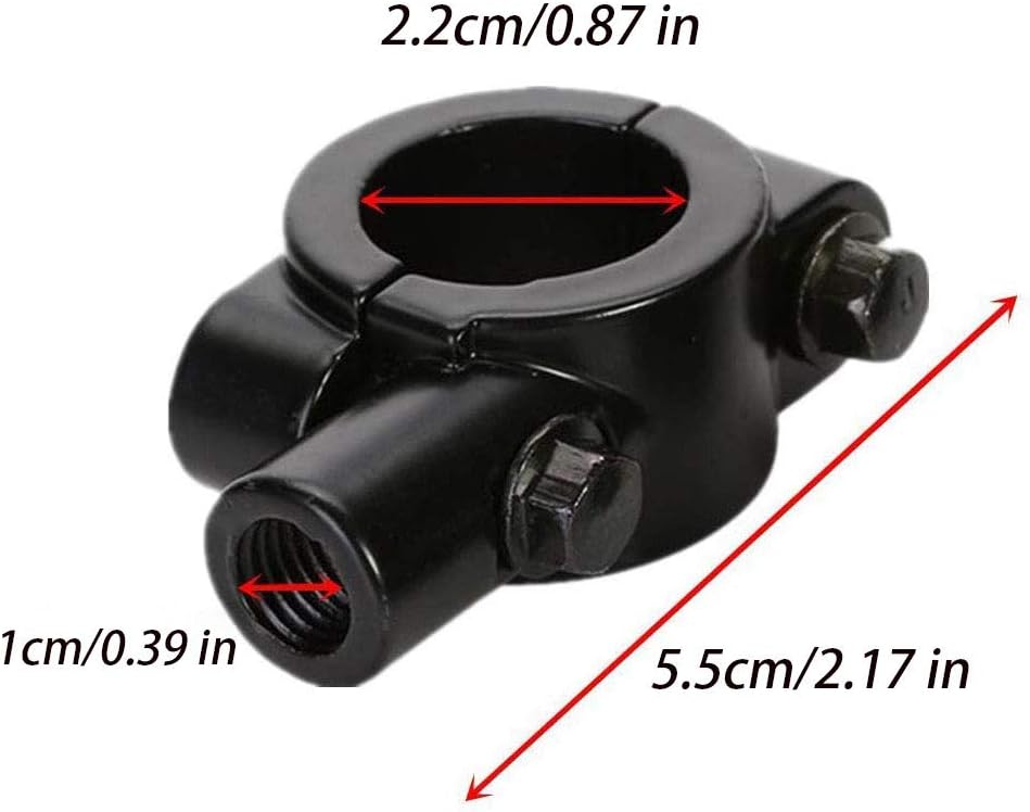 4 Pieces Handlebar Mirror Mount Clamps, Motorcycle Mirror Mount 22 mm