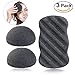 PIXNOR Konjac Sponge All Natural Facial Body Sponges with Activated Bamboo Charcoal - 3 Pack