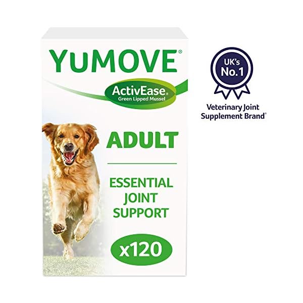 Lintbells-YuMOVE-Adult-Dog-Essential-Hip-and-Joint-Supplement-for-Stiff-Dogs-Aged-5-to-7-120-Tablets YuMOVE Adult Dog | Joint Supplement for Adult Dogs, with Glucosamine, Chondroitin, Green Lipped Mussel | Aged 6 to 8…